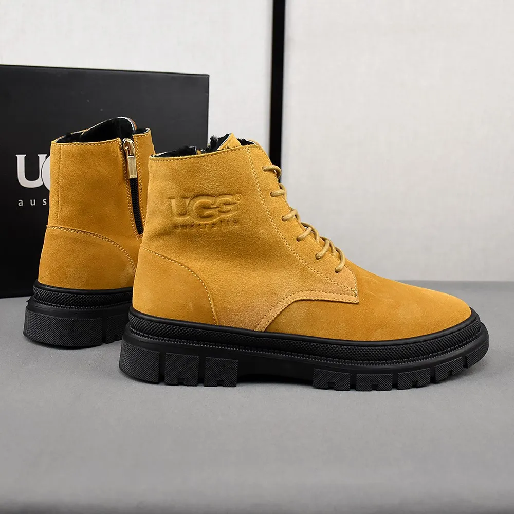 PP520🛜🛜🛜【ugg】The upper is made of waterproof nubuck, real wool lining, and non-slip rubber sole. Warm and comfortable, a must-have in winter! Men's size 38-44 (custom-made size 45 is non-refundable).